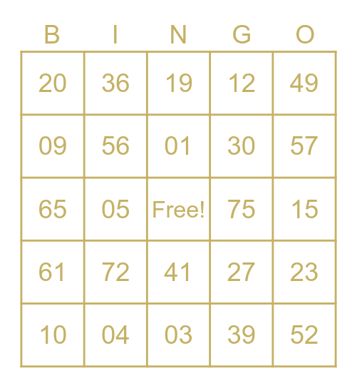 Brian & Sharon's Wedding Bingo Card