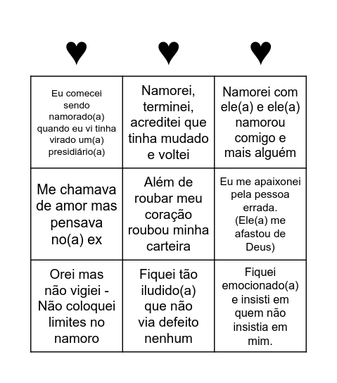 BINGO RETROGRADO Bingo Card