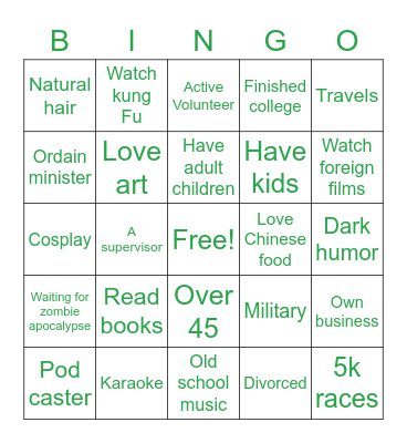 How similar are you to Tiffiny Bingo Card