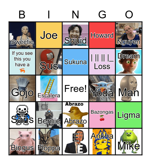 Bingus Bingo Card