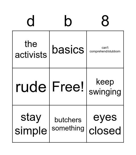 Alston v10000 Bingo Card