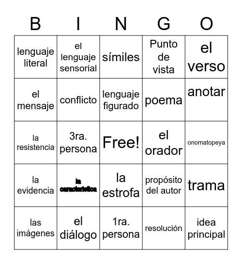 ARTES DEL LENGUAJE-2das. 9 semanas Bingo Card