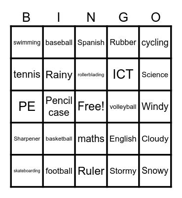 GMF 2 Bingo Card