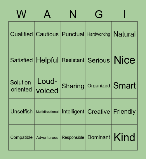 From Rehuel. Semoga Bingo Card