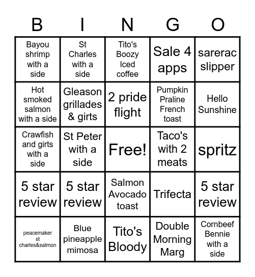 Ruby Bingo Sunday Bingo Card