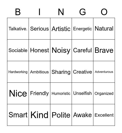 The Swingo Bingo Card