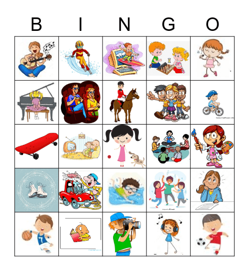 Meine Hobbys Bingo Card