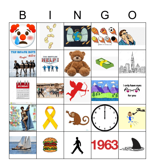 Music Bingo 3A Bingo Card