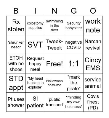 ENA week Bingo Card