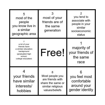 Bingo Card