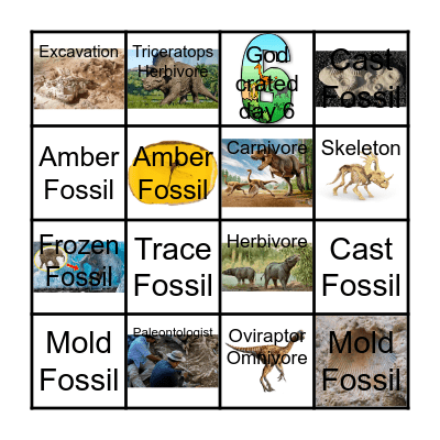 Dinosaur Bingo Card