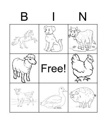 my farm Bingo Card