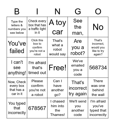 Authentication Bingo! Bingo Card