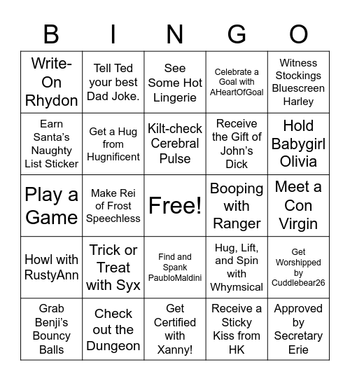 Frolicon Discord Kinky Bingo 2021 Bingo Card