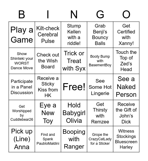 Kinko Bingo Card