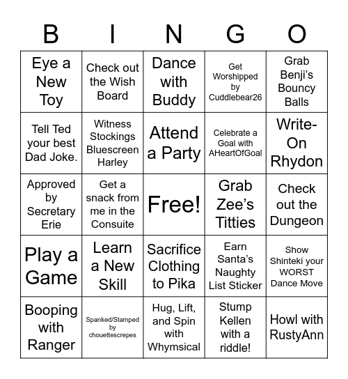 Kinko Bingo Card