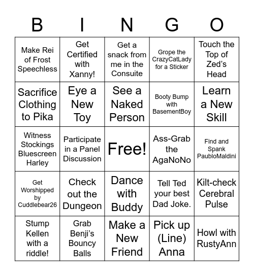 Kinko Bingo Card