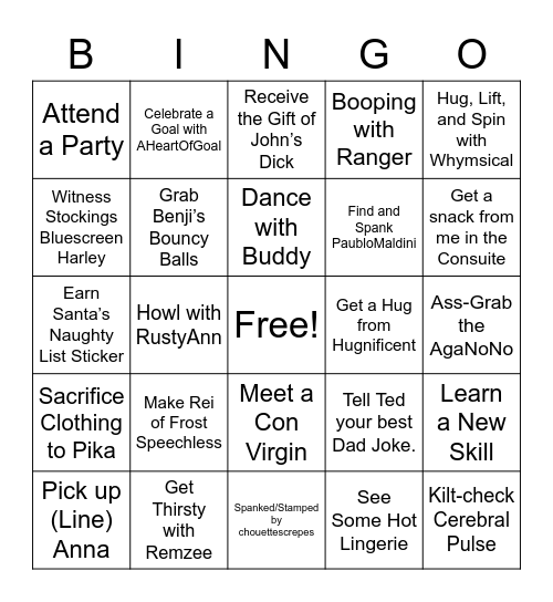 Kinko Bingo Card