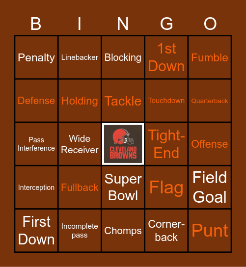 Cleveland Browns Bingo Card