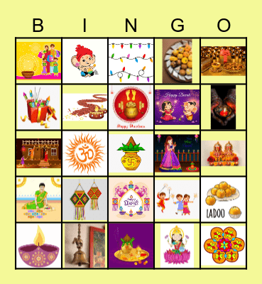 Diwali Bingo Card