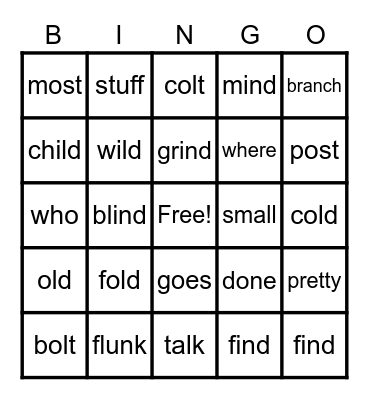 Unit 3 Bingo Card