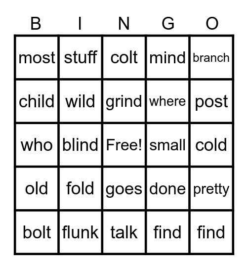Unit 3 Bingo Card