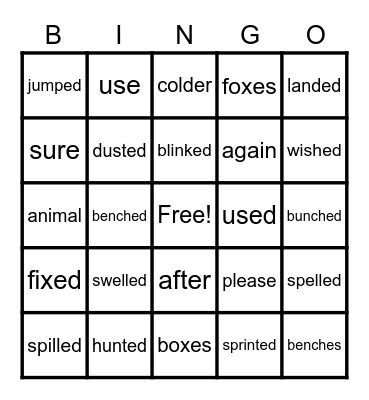 Unit 4 Week 2 Bingo Card