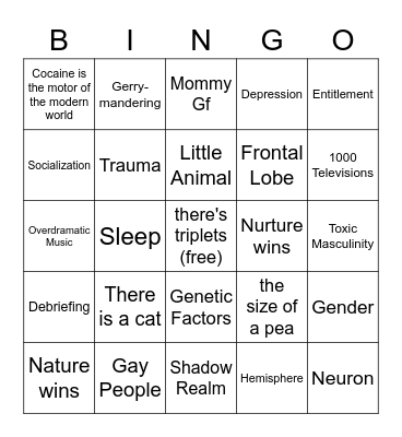 Three Identical Strangers Bingo Card