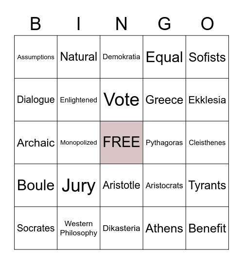 History 2 Review Bingo Card