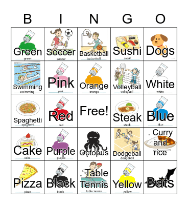 Do you like ____ ? Bingo Card