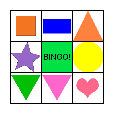 Shapes Bingo Card