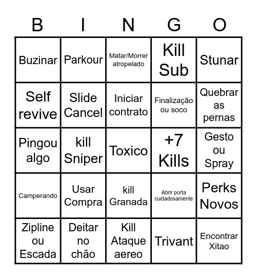 Mussinha 3.01 Bingo Card