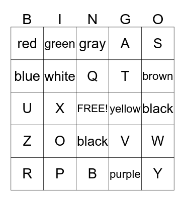 Sign Language Bingo Card