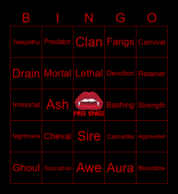 Immortals Bingo Card