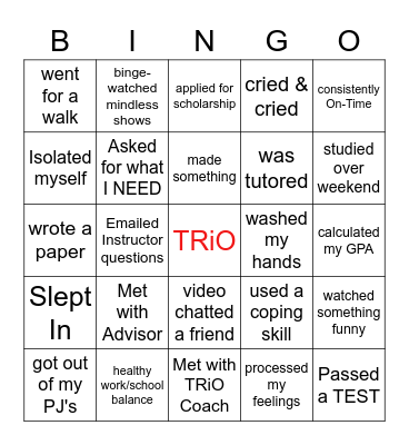 SELF-CARE bingo Card