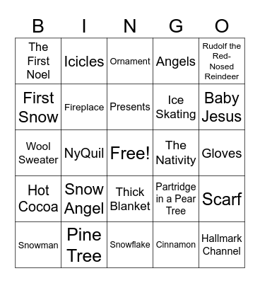 Christmas Bingo! Bingo Card