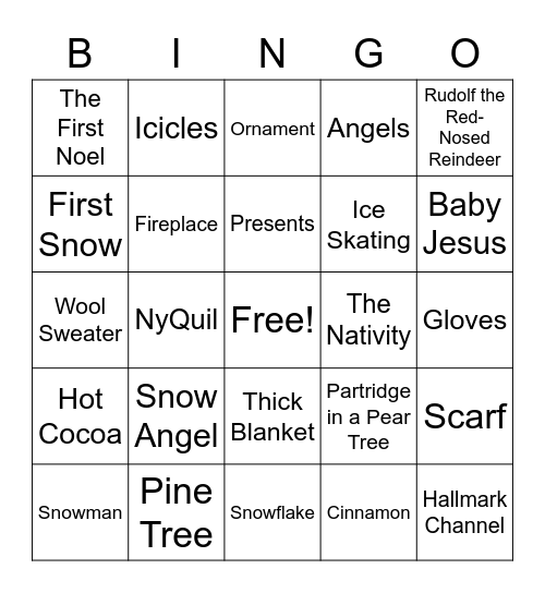 Christmas Bingo! Bingo Card