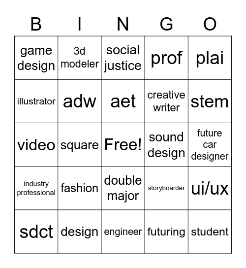 Networking-ingo Bingo Card