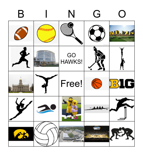 Iowa Athletics Bingo Card