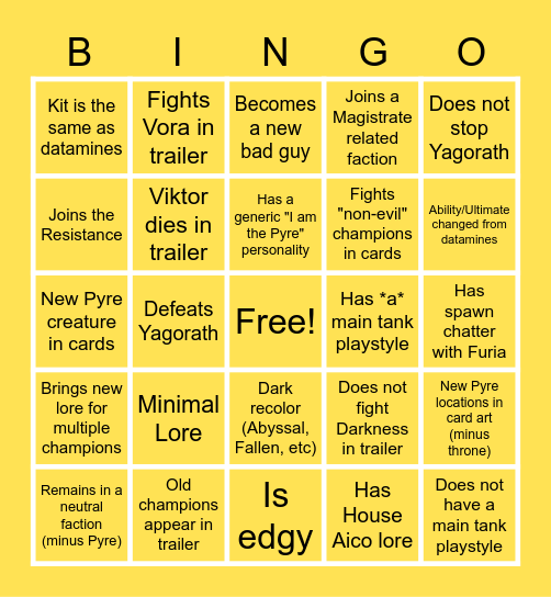 Azaan Bingo Card