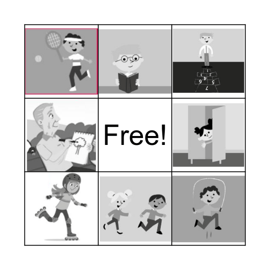 All About Us 2, Unit 1 Bingo Card