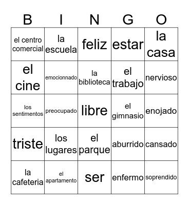 spanish rules ya!!!!! Bingo Card