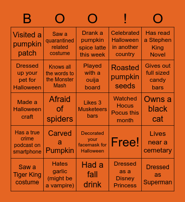 HALLOWEEN BINGO Card