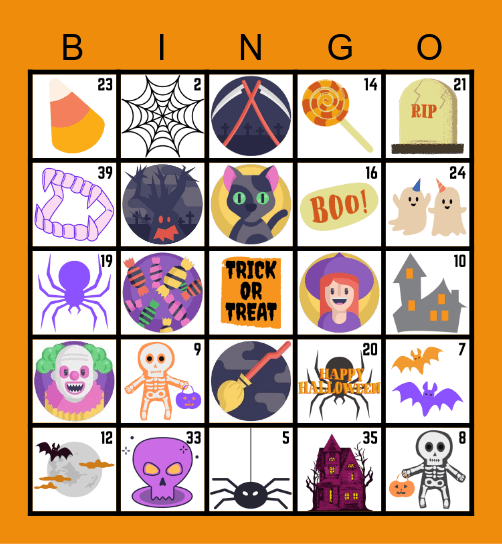 Spooktacular Bingo Spectraculaire Bingo Card