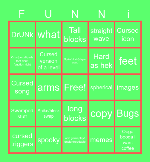 Cursed GE bingo Card