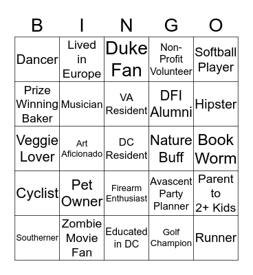 AVASCENTURIAN Bingo Card