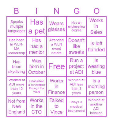 WLN-MA People Bingo! Bingo Card