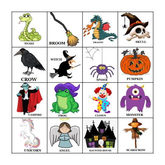 Halloween Bingo Card