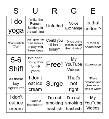 Dr. Damschroder Bingo Card