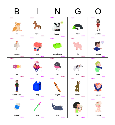 Vocabulary Bingo Card